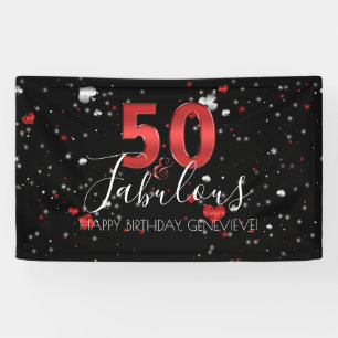 50 en Fabulous   Casino Vegas Birthday Spandoek