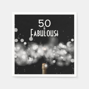 50 en Fabulous Champagne Birthday Party Napkins Servet