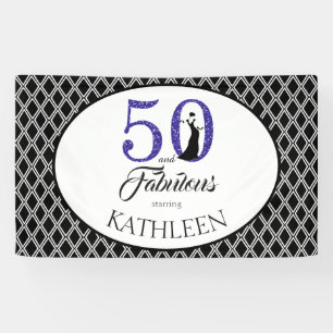 50 en Fabulous Custom 50th Birthday Spandoek