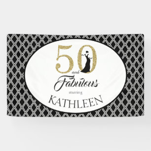 50 en Fabulous Custom 50th Birthday Spandoek