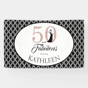 50 en Fabulous Custom 50th Birthday Spandoek