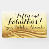 50 en Fabulous Custom 50th Verjaardagsfeest Spandoek (Horizontaal)