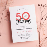 50 en Fabulous Elegant 50e Verjaardagsfeest