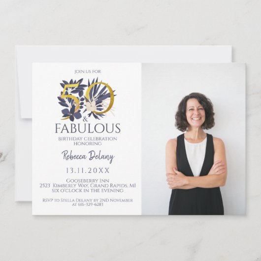 50 en Fabulous Elegant Blue Gold (Voorkant)