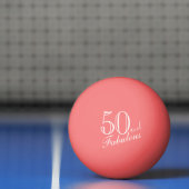 50 en Fabulous Elegant Script Pink 50th Birthday Pingpongballen (Net)