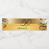 50 en Fabulous Elegant Waterfles Etiket (Enkel label)
