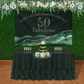 50 en Fabulous Emerald Green Agate 50th Birthday Spandoek