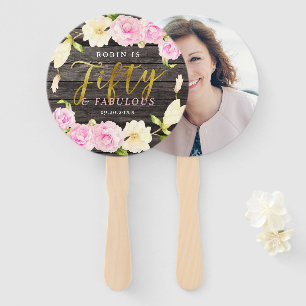 50 en Fabulous Floral 50th Birthday Handwaaier