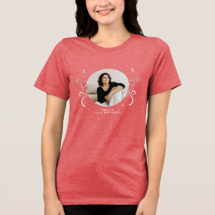 50 en Fabulous Foliage 50th Birthday Foto Tri-Blend Shirt