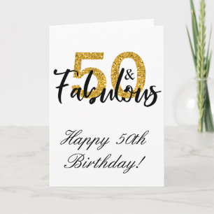 50 en Fabulous Gefeliciteerd 50e verjaardag Kaart