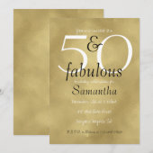50 en Fabulous Glam Gold Kaart (Voorkant / Achterkant)