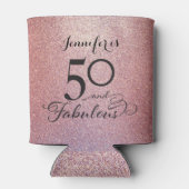 50 en Fabulous Glitter Birthday Koelbox Blikjeskoeler (Achterkant)