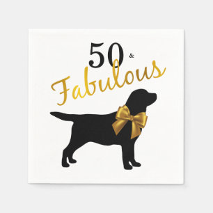 50 en Fabulous - Gold Black Labrador - Cute Dog Servet