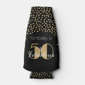 50 en Fabulous Gold Personalized Birthday Party Flesjeskoeler (Voorkant)