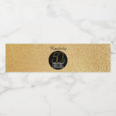 50 en Fabulous Gold Personalized Birthday Party Waterfles Etiket (Enkel label)