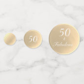 50 en Fabulous Gold-toon | Tafelconfetti Confetti (Voorkanten)