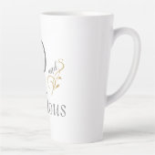 50 en fabulous Grijs & Goud Script 50ste Verjaarda Latte Mok (Rechts)