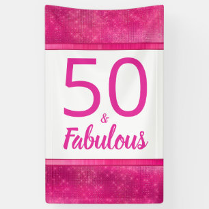 50 en Fabulous Hot Pink Glam 50th Birthday Party Spandoek