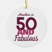50 en Fabulous Keramisch Ornament (Voorkant)