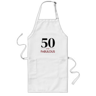 50 en Fabulous Kersenwijn Verjaardagsfeestje Lang Schort