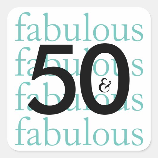 50 en Fabulous Milestone Birthday Stickers (Voorkant)