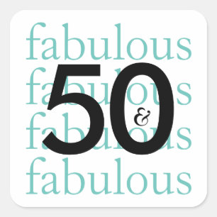 50 en Fabulous Milestone Birthday Stickers