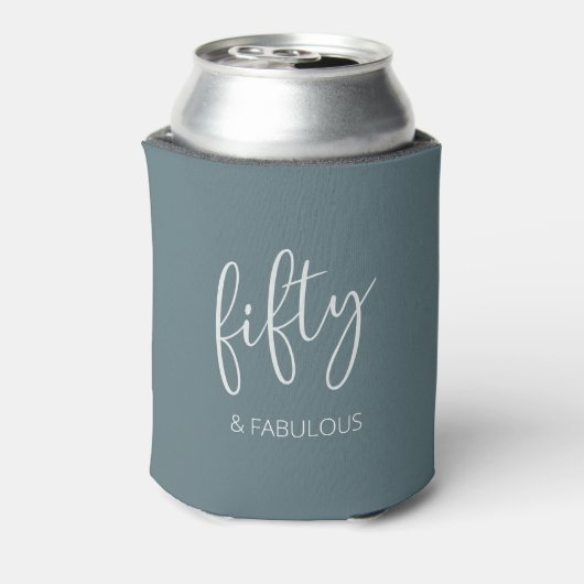 50 en Fabulous Modern Script Cooler (Blikje Achterkant)