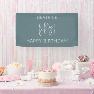 50 en Fabulous Modern Script Spandoek