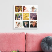 50 en Fabulous Naam 8 Fotocollage Keepsake Canvas Afdruk (Insitu (Woonkamer))