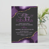 50 en Fabulous Paars Agate Kaart (Staand voorkant)