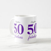50 En Fabulous Paarse Koffiemok (Voorkant links)