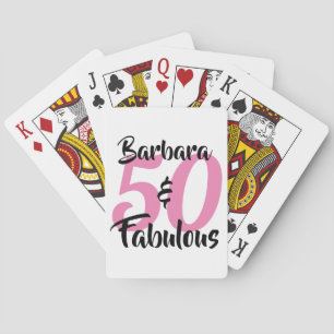 50 en Fabulous Personalized Birthday Party Pokerkaarten