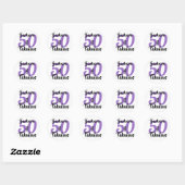 50 en Fabulous Personalized Birthday Party Ronde Sticker (Vel)