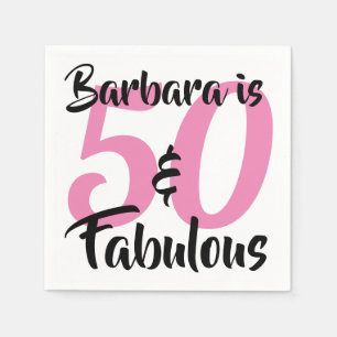 50 en Fabulous Personalized Birthday Party Servetten