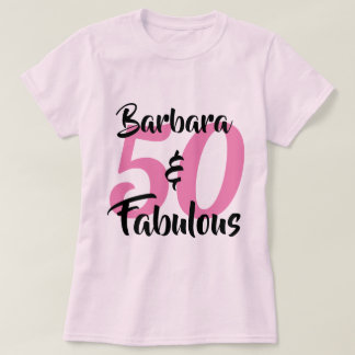 50 en Fabulous Personalized Birthday Party T-shirt