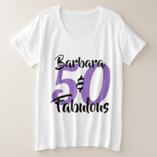 50 en Fabulous Persoonlijk Verjaardagsfeest Grote Maat T-shirt