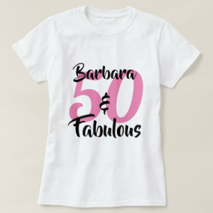 50 en Fabulous Persoonlijk Verjaardagsfeest T-shirt