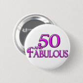 50 en FABULOUS Ronde Button 5,7 Cm (Voorkant /achterkant)