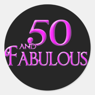 50 en FABULOUS Ronde Sticker