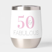 50 en fabulous Roze Moderne Verjaardagsfeestgunst (Achterkant)