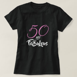 50 en Fabulous Roze Persoonlijk Verjaardagsfeest T-shirt