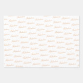 50 en Fabulous Script Modern Zwart 50ste verjaarda Inpakpapier Vel (Voorkant 2)