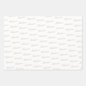 50 en Fabulous Script Moderne Vrouw 50ste Verjaard Inpakpapier Vel (Voorkant 2)