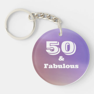 50 en Fabulous sleutelhanger