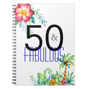 50. en Fabulous Tropical 50th Birthday Party Notitieboek