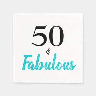 50. en Fabulous Turquoise Birthday Party Servet