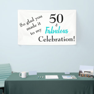 50. en Fabulous Turquoise Birthday Party Spandoek