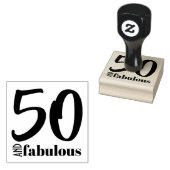 50 en Fabulous | Typografie 50e verjaardag Rubberstempel (Gestempeld)