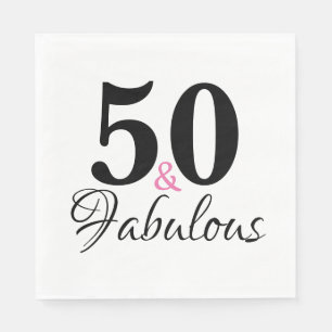 50 en Fabulous Verjaardag Chic Party Paper Servet