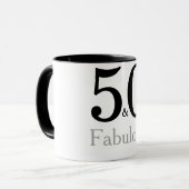 50 en Fabulous Verjaardag mok (Voorkant links)